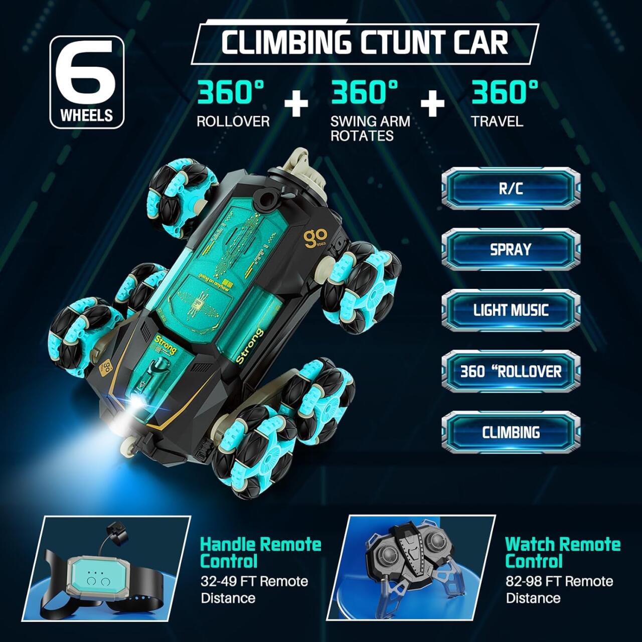 Coche de Acrobacias RC con Detección de Gestos