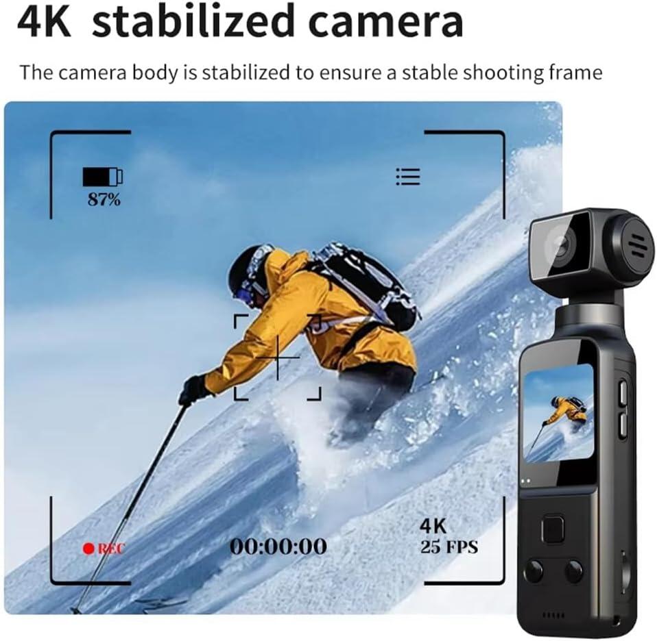 Cámara Digital 4K – Rotación 270°, WiFi con Estabilizador